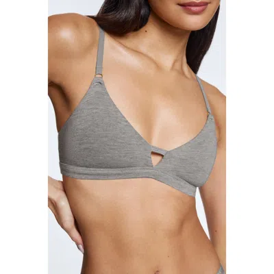 Pepper Supima® Cotton Wirefree Bra In Gray