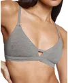 Pepper Supima Cotton Wirefree Bra In Gray