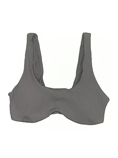 Pre-owned Pepper Swimsuit Top Gray Swimwear