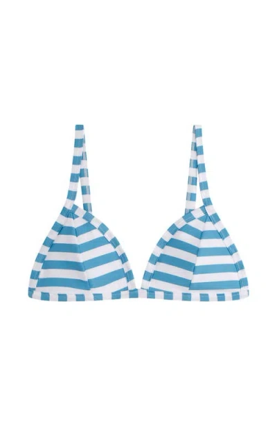 Pepper Triangle Bikini Top In Blue
