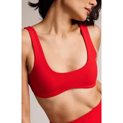 Pepper Wave Wirefree Bra In Red