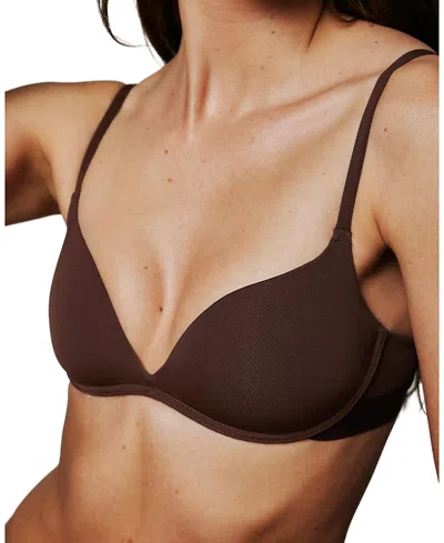 Pepper Zero-g Wirefree Lift Up Bra In Brown