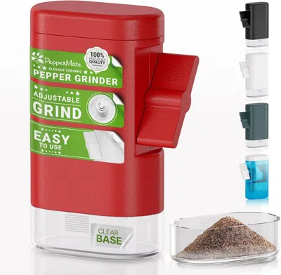 Peppermate Traditional Pepper Mill In Red