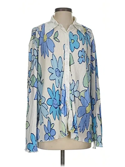 Pre-owned Peppermayo Long Sleeve Blouse In Blue