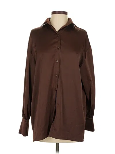 Pre-owned Peppermayo Long Sleeve Blouse In Brown