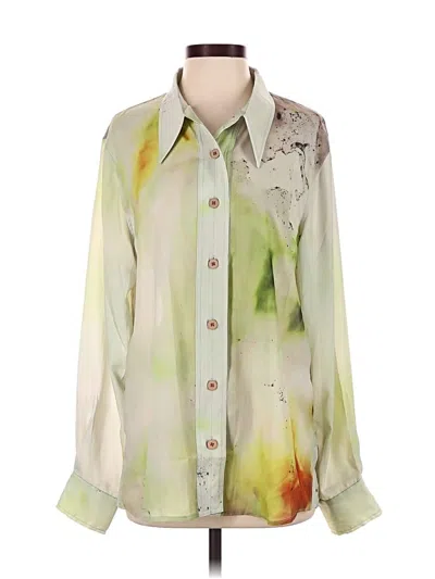 Pre-owned Peppermayo Long Sleeve Blouse In Green