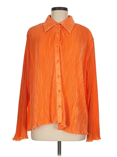 Pre-owned Peppermayo Long Sleeve Blouse In Orange