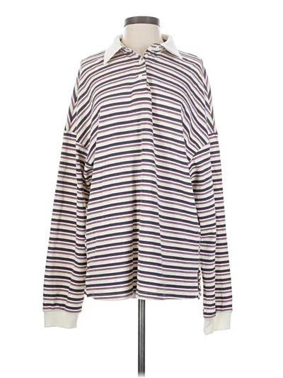 Pre-owned Peppermayo Long Sleeve Button Down Shirt In Purple