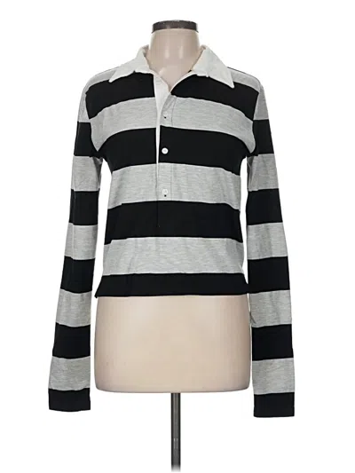 Pre-owned Peppermayo Long Sleeve Polo Shirt In Silver