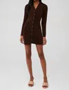 PEPPERMAYO RING MY BELL MINI DRESS IN CHOCOLATE BROWN