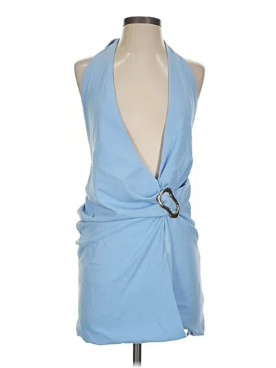 Pre-owned Peppermayo Sleeveless Top Blue Halter Neckline Tops