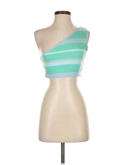 Pre-owned Peppermayo Sleeveless Top Green One Shoulder Neckline Tops