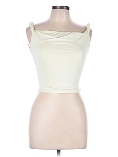 Pre-owned Peppermayo Sleeveless Top Yellow Strapless Neckline Tops