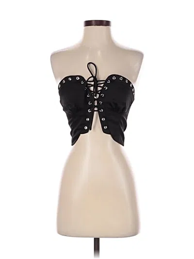 Pre-owned Peppermayo Tank Top Black Strapless Neckline Tops