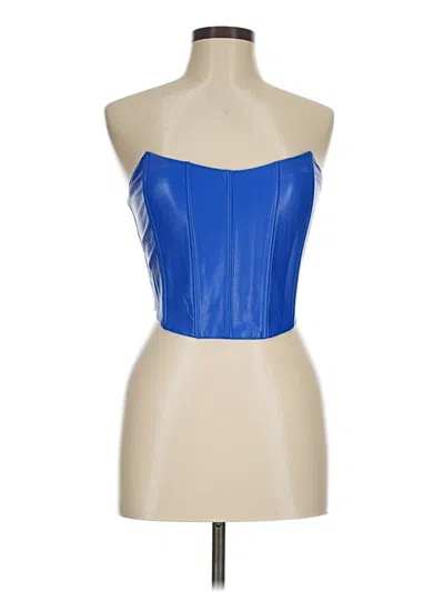 Peppermayo Tube Top Blue Strapless Neckline Tops