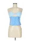Peppermayo Tube Top Blue Strapless Neckline Tops In Multi