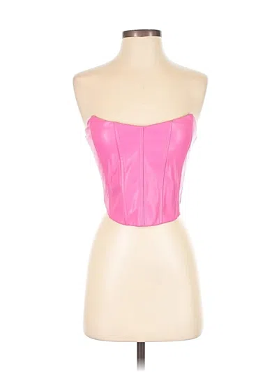 Pre-owned Peppermayo Tube Top Pink Strapless Neckline Tops