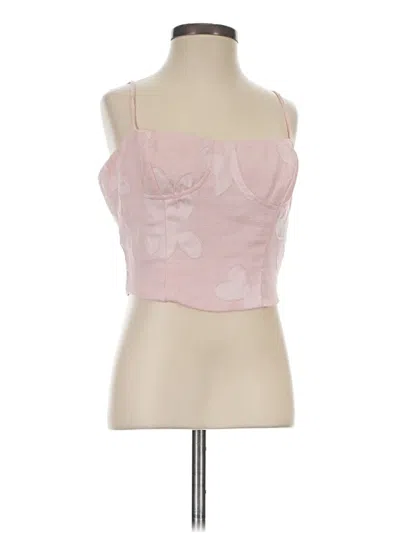 Pre-owned Peppermayo Tube Top Pink Sweetheart Neckline Tops