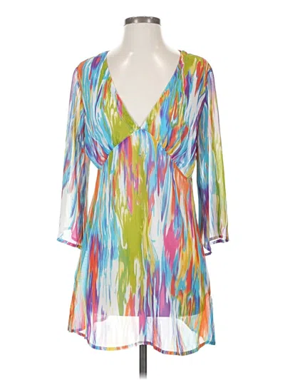 Pre-owned Peppermint Bay 3/4 Sleeve Blouse In Green