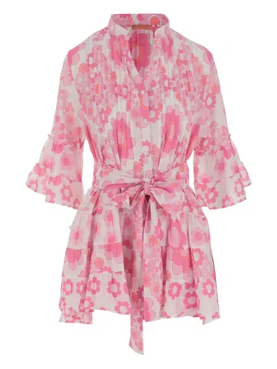 Pep's Floral-pattern Pleated-details Mini Dress