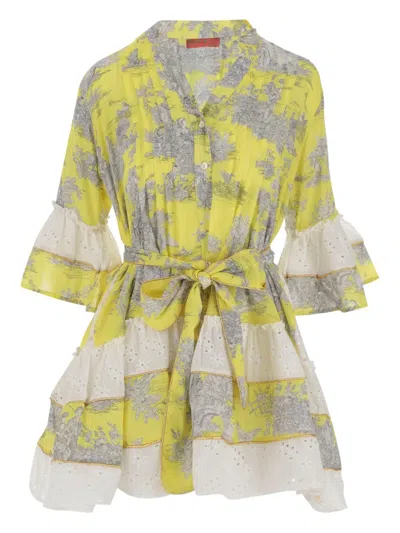 Pep's Floral-pattern Ruffled Mini Dress