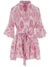 Pep's Floral-pattern Pleated-details Mini Dress In Pink
