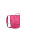 Per Lei New York Women's Mini Emery Woven Bucket Bag In Fuchsia In Pink