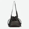 Per Lei New York Women's Seneca Leather Drawstring Shoulder Bag In Black In Black