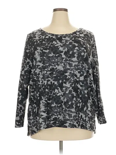 Pre-owned Per Se 3/4 Sleeve T-shirt In Gray