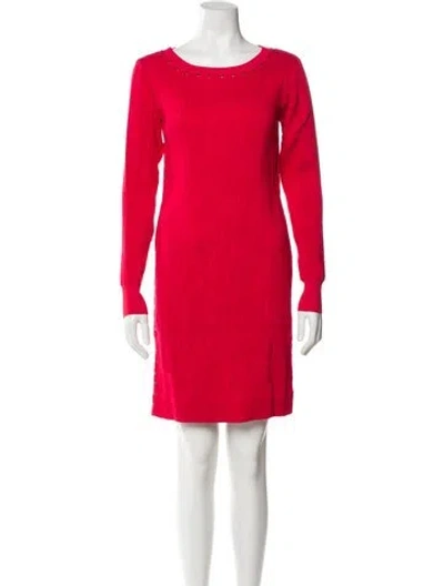 Pre-owned Per Se Bateau Neckline Mini Dress In Multi