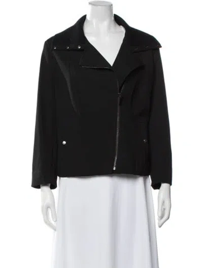 Pre-owned Per Se Biker Jacket In Black