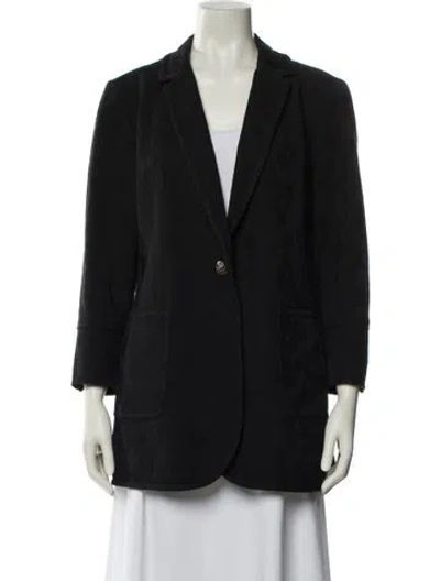 Pre-owned Per Se Blazer In Black