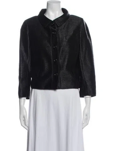 Pre-owned Per Se Blazer In Black