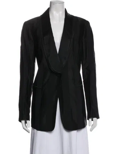 Pre-owned Per Se Blazer In Black