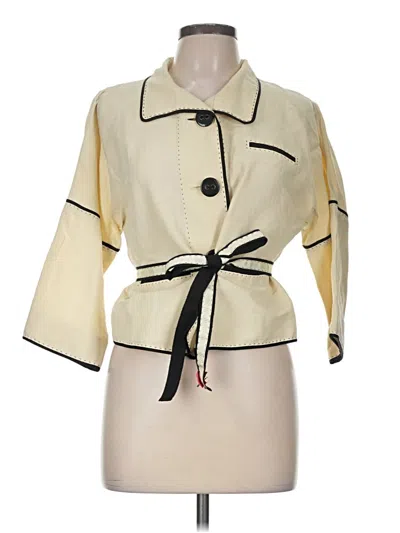Pre-owned Per Se By Carlisle 3/4 Sleeve Blouse In Yellow