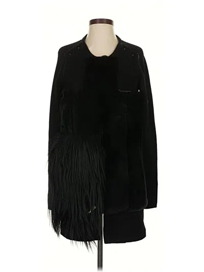 Pre-owned Per Se By Carlisle Cardigan Sweater In Black