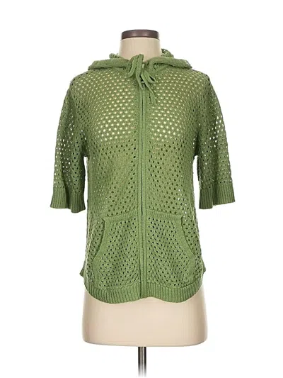 Pre-owned Per Se By Carlisle Cardigan Sweater In Green