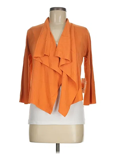 Pre-owned Per Se By Carlisle Cardigan Sweater In Orange