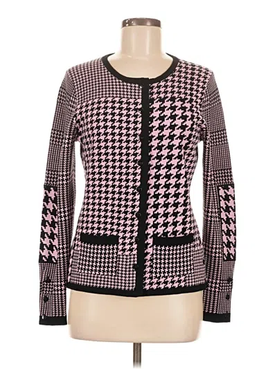 Pre-owned Per Se By Carlisle Cardigan Sweater In Pink