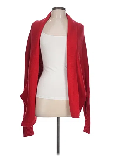 Pre-owned Per Se By Carlisle Cardigan Sweater In Red