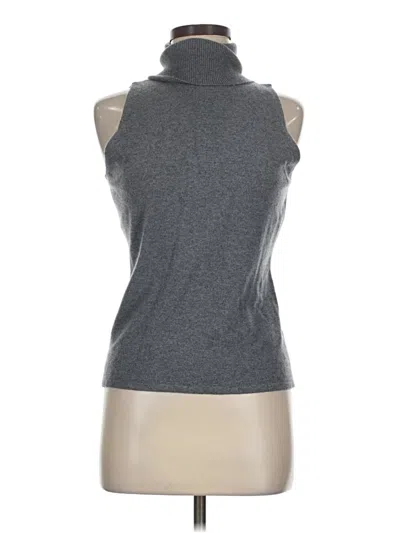 Pre-owned Per Se By Carlisle Cashmere Pullover Sweater In Gray