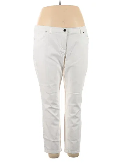 Pre-owned Per Se By Carlisle Casual Pants In White