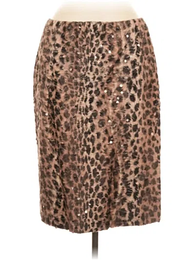 Pre-owned Per Se By Carlisle Casual Skirt In Brown