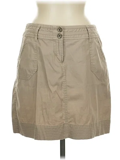 Pre-owned Per Se By Carlisle Casual Skirt In Tan