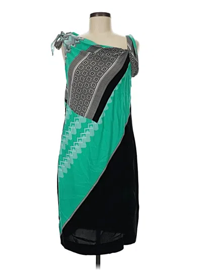 Pre-owned Per Se By Carlisle Cocktail Dress In Green