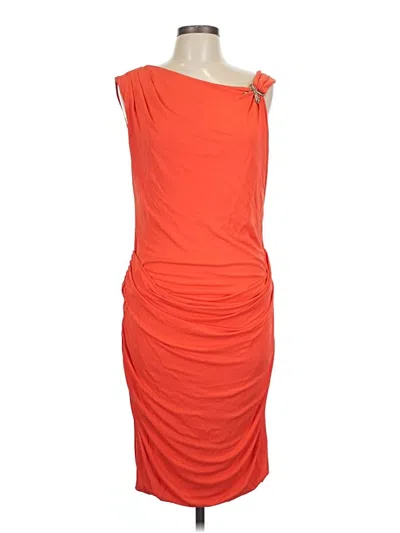 Pre-owned Per Se By Carlisle Cocktail Dress In Orange