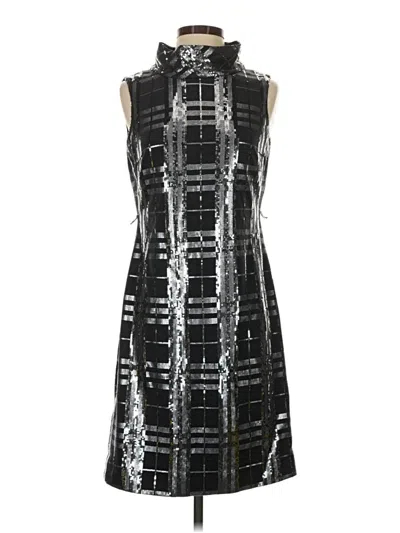 Pre-owned Per Se By Carlisle Cocktail Dress In Silver