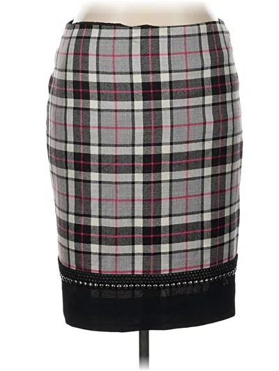 Pre-owned Per Se By Carlisle Formal Skirt In Gray