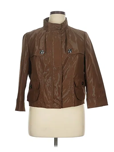 Pre-owned Per Se By Carlisle Jacket In Brown