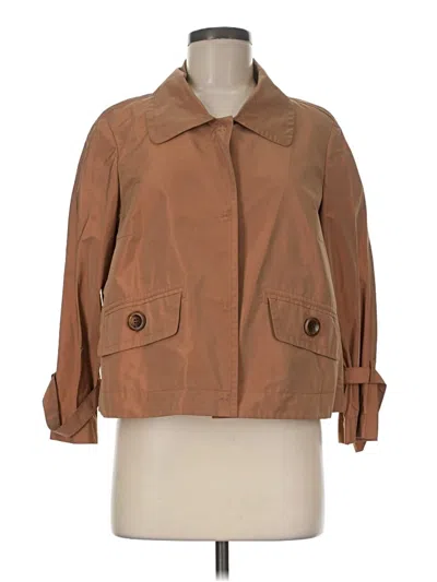 Pre-owned Per Se By Carlisle Jacket In Tan